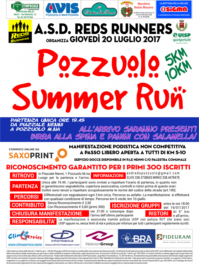 Pozzuolo Summer Run 2017
